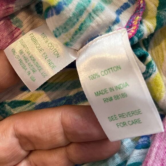 Lilly Pulitzer Essie Sleeveless Cotton Printed Top.Size XS - Picture 9 of 10